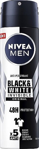 Набір - NIVEA MEN Black & White Invisible Original Spray (deo/2 x 150ml) — фото N2