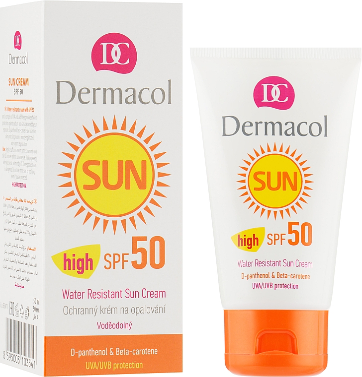 Крем для загара SPF 50 водостойкий, смягчающий - Dermacol Sun Cream
