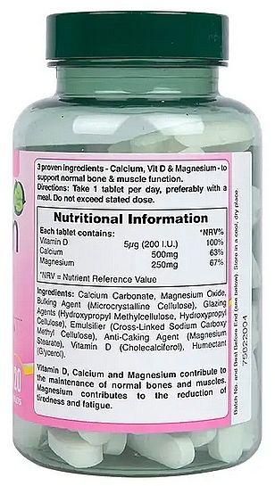 Харчова добавка "Здоров'я кісток" - Holland & Barrett Calcium Magnesium & Vitamin D — фото N2
