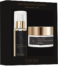 Парфумерія, косметика Набір - Eclat Skin London 24k Gold (ser/60ml+cr/50ml + box)