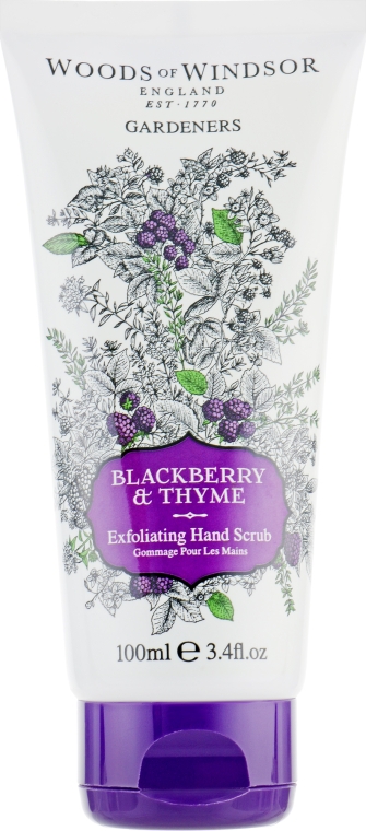 Скраб для рук "Ожина та чебрець" - Woods of Windsor Blackberry & Thyme Exfoliating Hand Scrub — фото N1
