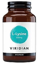 Парфумерія, косметика Амінокислота "L-лізин 500 мг" - Viridian L-Lysine 500 Mg