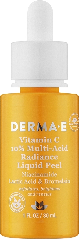 Мультикислотний рідкий пілінг з 10% вітаміном С для сяяння шкіри - erma E Vitamin C 10% Multi-Acid Radiance Liquid Peel — фото N1