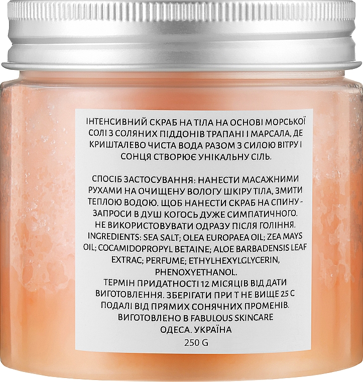 Скраб для тела "Апельсин и чили" - Fabulous Skincare Intense Body Scrub Orange+Chilli — фото N2