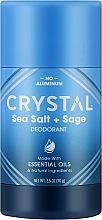 Дезодорант, обогащенный магнием, "Морская соль + шалфей" - Crystal Magnesium Enriched Deodorant Sea Salt + Sage — фото N1