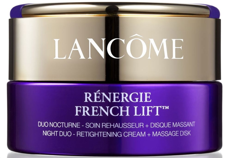 Ночной подтягивающий крем с массажным диском - Lancome Renergie French Lift Night Duo Retightening Cream+Massage Disk