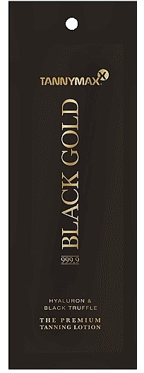 Крем для засмаги в солярії з гіалуроном, чорним трюфелем та олією авокадо - Tannymaxx Black Gold 999.9 Tanning Lotion (пробник) — фото N1