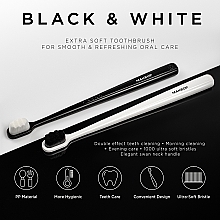 Набір зубних щіток "Black & White" - MAKEUP Toothbrush Set — фото N2