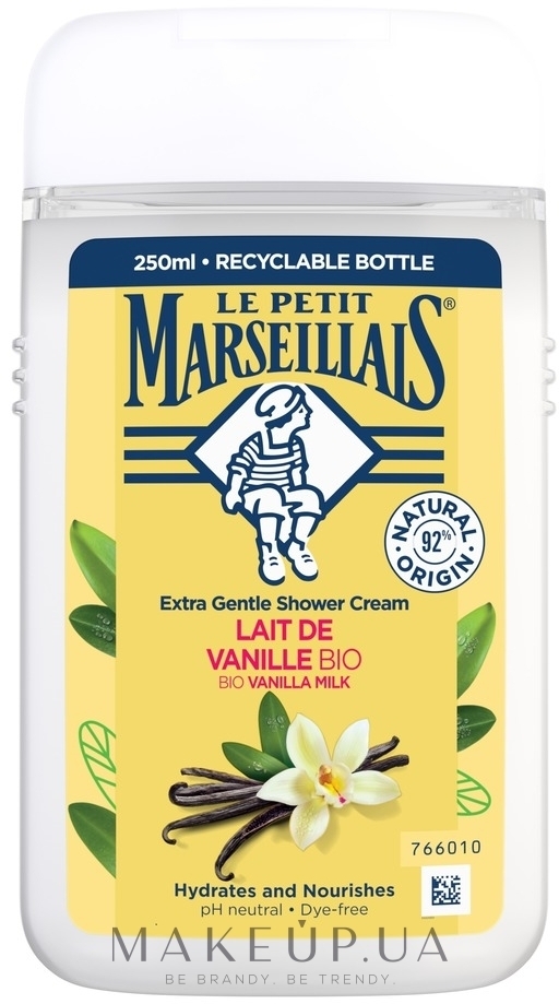 Гель для душу «Ванільне молоко», біо - Le Petit Marseillais® — фото 250ml