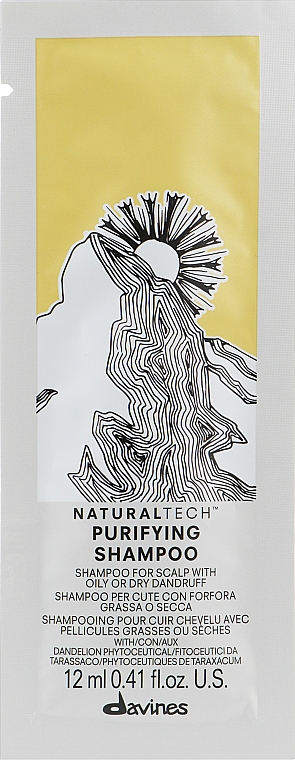 Очищувальний шампунь проти лупи - Davines Natural Tech Purifying Shampoo (пробник) — фото N1