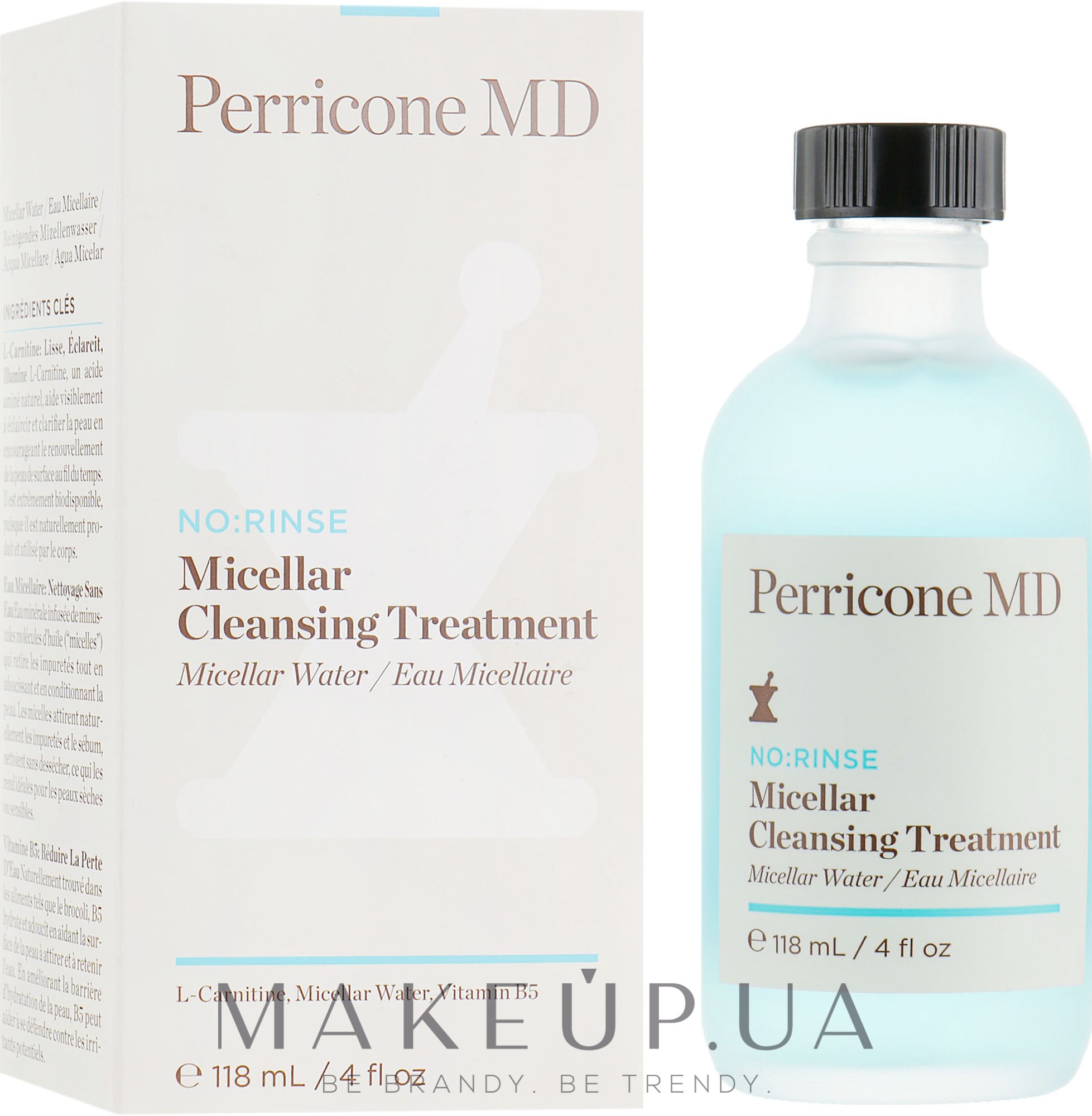 Несмываемое увлажняющее средство для снятия макияжа - Perricone MD No:Rinse Micellar Cleansing Treatment — фото 118ml