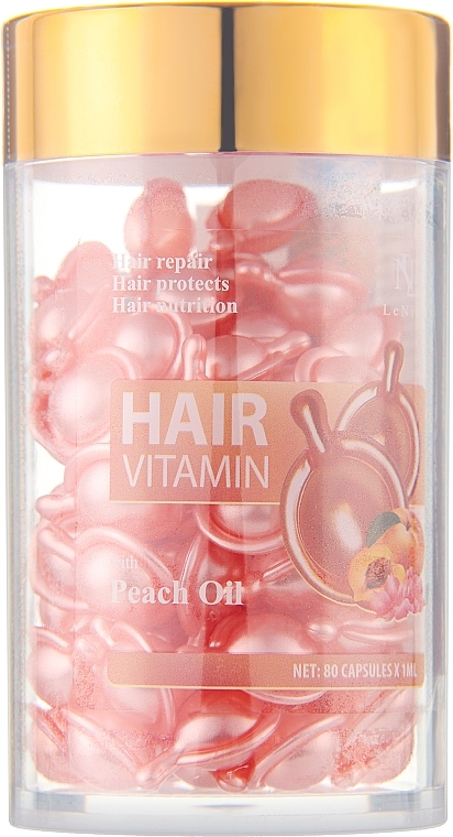 Вітаміни для волосся з екстрактом персика - LeNika — фото N2