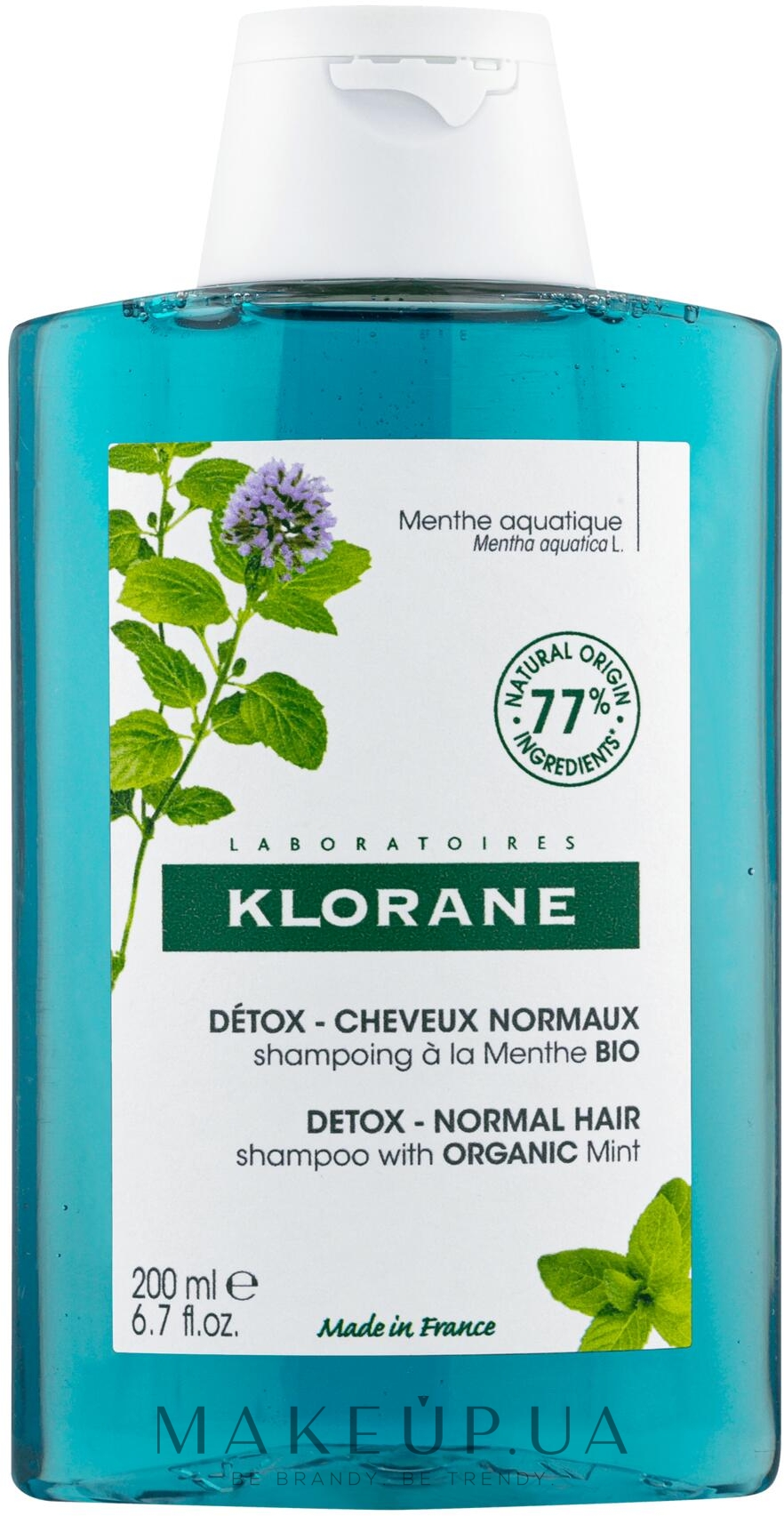 Шампунь-детокс - Klorane Anti-Pollution Detox Shampoo With Aquatic Mint — фото 200ml
