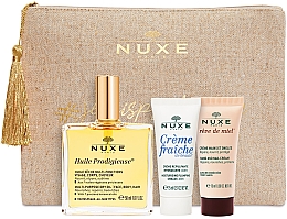 Духи, Парфюмерия, косметика Набор - Nuxe Instinctive Huile Prodigieuse (d/oil/50ml + f/cr/15ml + h/cr/15ml + bag)