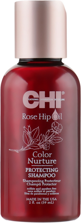 Защитный шампунь для окрашенных волос - CHI Rose Hip Oil Color Nurture Protecting Shampoo