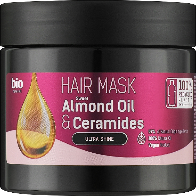 Маска для волос "Sweet Almond Oil & Ceramides" - Bio Naturell Hair Mask