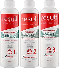 Духи, Парфюмерия, косметика Набор - Result Professional Four-C Eko Keratin (shm/250ml + hair/balm/250ml + hair/mask/250ml)