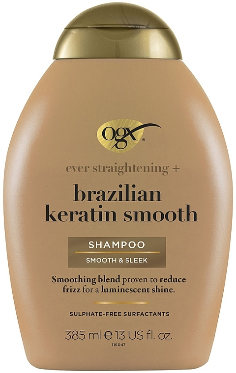 Разглаживающий шампунь для укрепления волос "Бразильский кератин" - OGX Shampoo Brazilian Keratin Therapy