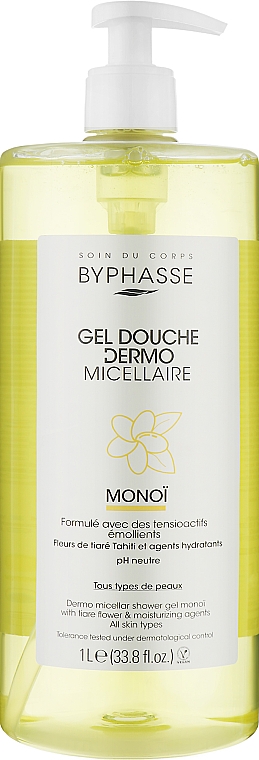 Міцелярний гель для душу "Моної" - Byphasse Dermo Micellar Shower Gel Monoi — фото N1