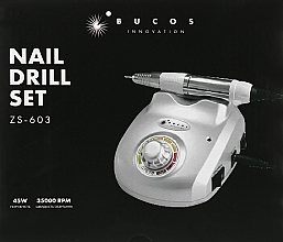 Фрезер для манікюру та педикюру, чорний - Bucos Nail Drill Pro ZS-603 — фото N7