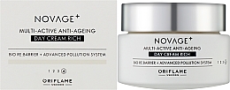 Насичений мультиактивний денний крем для обличчя - Oriflame Novage+ Multi-Active Anti-Ageing Day Cream Rich — фото N2