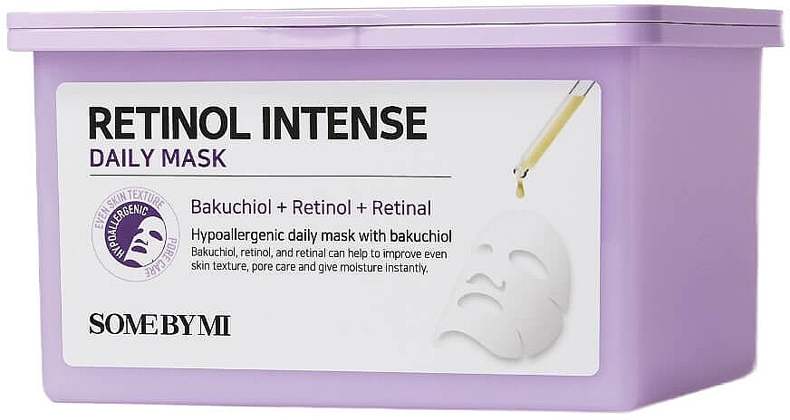 Набір омолоджувальних тканинних масок із ретинолом  - Some By Mi Retinol Intense Daily Mask — фото N1