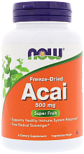 Пищевая добавка "Ягоды Асаи", 500 мг, капсулы - Now Foods Acai Super Fruit — фото N1