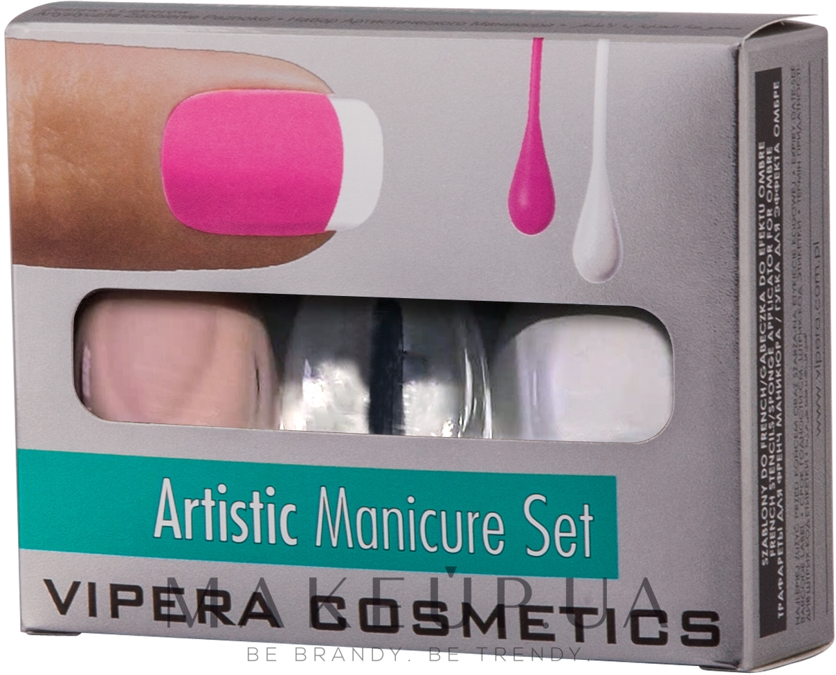 Набір лаків - Vipera Artistic Manicure Set (nail/pol/3x5,5ml) — фото 01 - Cute French