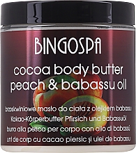 Духи, Парфюмерия, косметика Какао-масло для тела, персик с маслом бабассу - BingoSpa Cocoa Butter With Peach And Babassu Oil Body