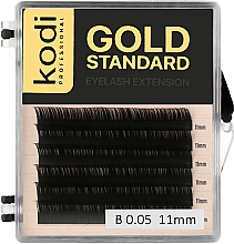 Духи, Парфюмерия, косметика Накладные ресницы Gold Standart B 0.05 (6 рядов: 11 мм) - Kodi Professional