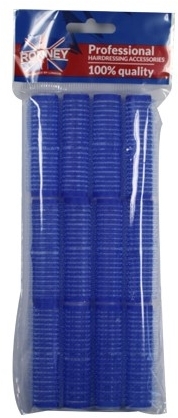 Бигуди на липучке 16/63, синие - Ronney Professional Velcro Roller — фото N1