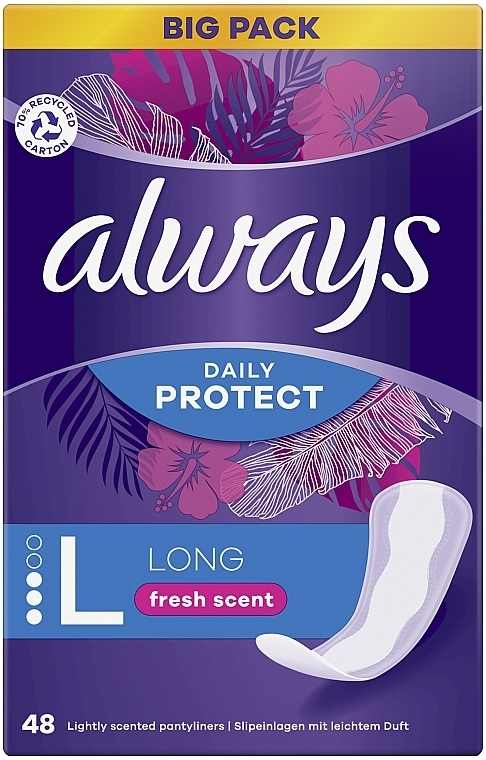 Ежедневные гигиенические прокладки, 48 шт - Always Daily Protect Fresh Scent Long — фото N2