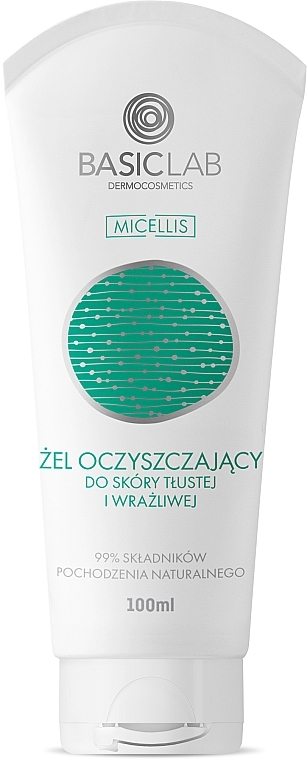 Очищувальний гель для жирної і чутливої шкіри - BasicLab Dermocosmetics Micellis — фото N1