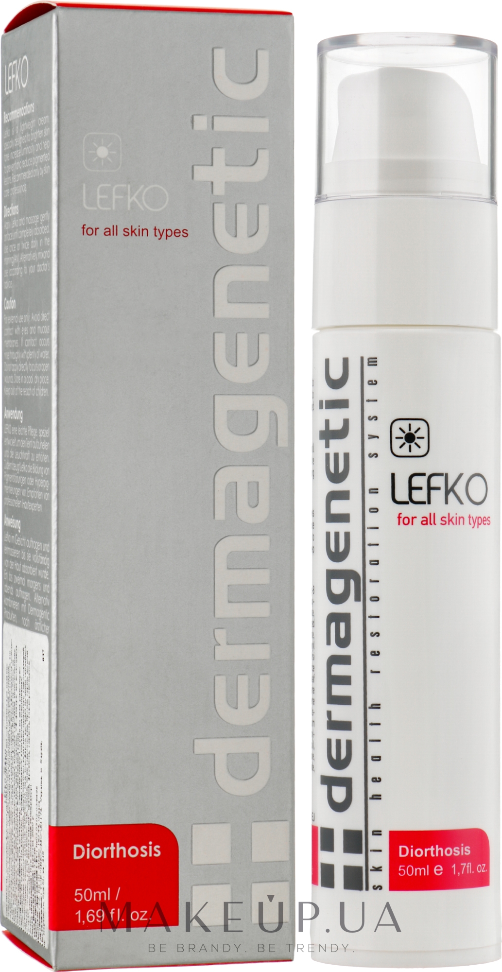 Гель-крем для лица с отбеливающим эффектом - Dermagenetic Microbiome Repair Lefko Cream — фото 50ml