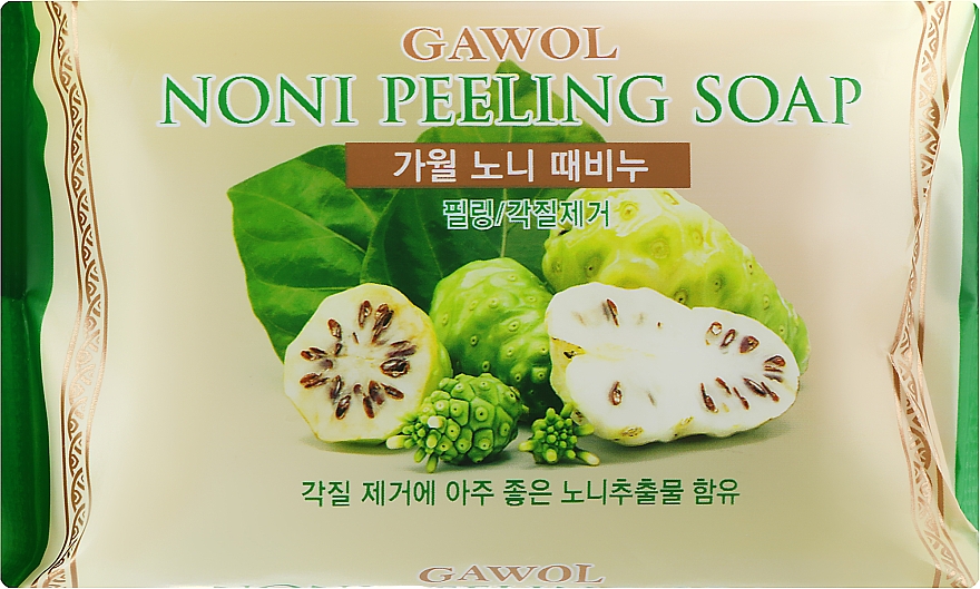 Пілінгове мило з екстрактом тропічного фрукта ноні - Gawol Noni Peeling Soap — фото N1