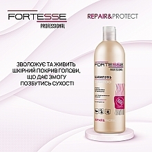 Шампунь відновлювальний для сухого та пошкодженого волосся - Fortesse Professional Repair & Protect Shampoo — фото N6