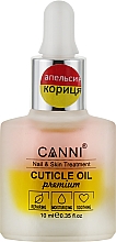 Масло для кутикулы двухфазное "Апельсин-Корица" - Canni Cuticle Oil Premium — фото N1