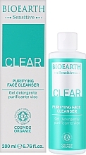 Очищающий гель для проблемной и комбинированной кожи лица - Bioearth Sensitive Clear Purifying Face Cleanser — фото N2