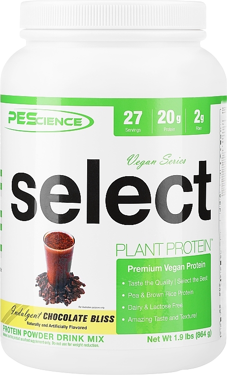 Харчова добавка "Протеїн" зі смаком шоколаду - PEScience Vegan Series Select Protein Chocolate Bliss — фото N1