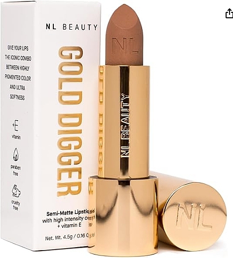 Губная помада - NL Beauty Gold Digger Lipstick — фото N1