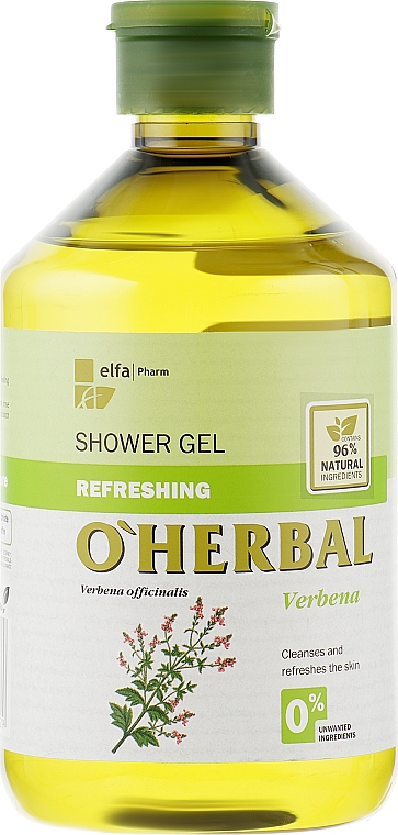 Освіжаючий гель для душу з екстрактом вербени - Elfa Pharm O Herbal Refreshing Shower Gel