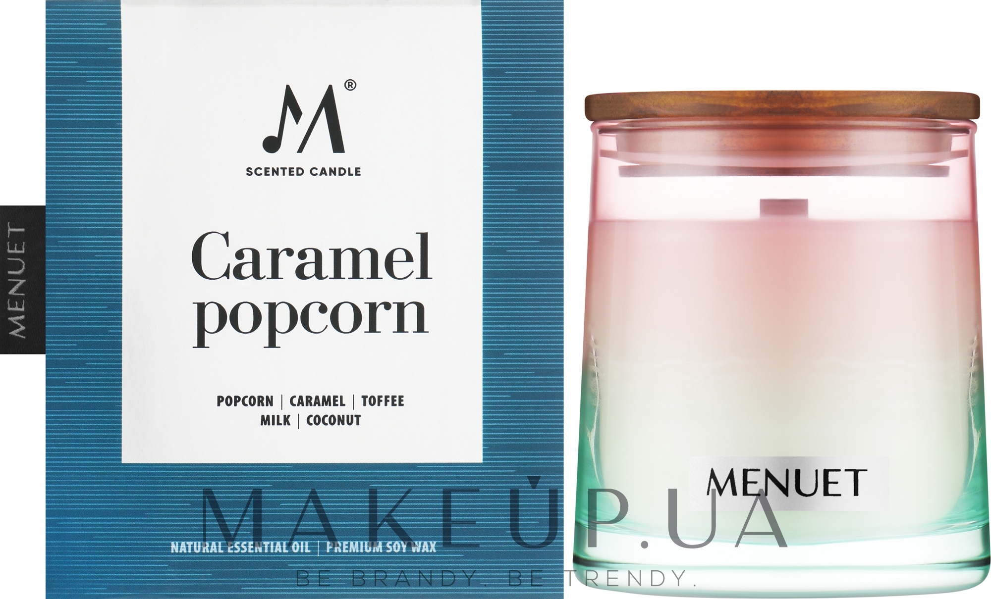 Ароматическая свеча "Caramel Popcorn" - Menuet Scented Candle — фото 200g