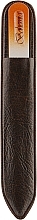 Пилочка кришталева, у чохлі зі шкіри, 99-1252, 125 мм., помаранчева - SPL — фото N2
