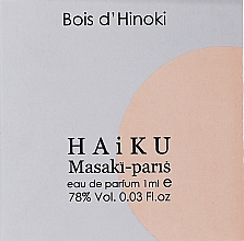 Masaki Matsushima Haiku Bois d`Hinoki - Парфюмированная вода (пробник) — фото N2