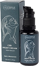 Парфумерія, косметика Нічний крем для обличчя - Fam Drops Of Nature CBD Night Cream