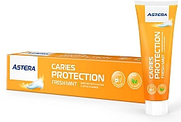 Зубная паста против кариеса "Свежая мята" - Astera Caries Protection Fresh Mint Toothpaste — фото N1