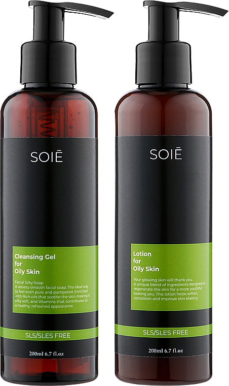 Набор - Soie For Oily Skin (gel/200ml + lot/200ml) 