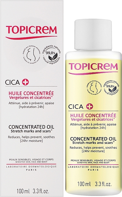 Концентрированное масло от растяжек и шрамов - Topicrem CICA Stretch Marks and Scars Concentrated Oil — фото N2