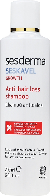 Шампунь против выпадения волос - SesDerma Laboratories Seskavel Anti-Hair Loss Shampoo — фото N1