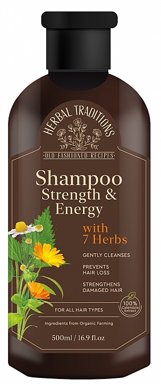 Шампунь для волос с 7 травами - Herbal Traditions Shampoo Strength & Energy With 7 Herbs  — фото N1